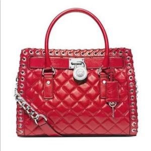 Micheal Kors Hippie Grommet Hamilton Quilted Purse